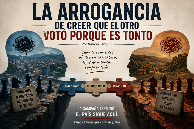 La arrogancia de creer que el otro votó porque es tonto